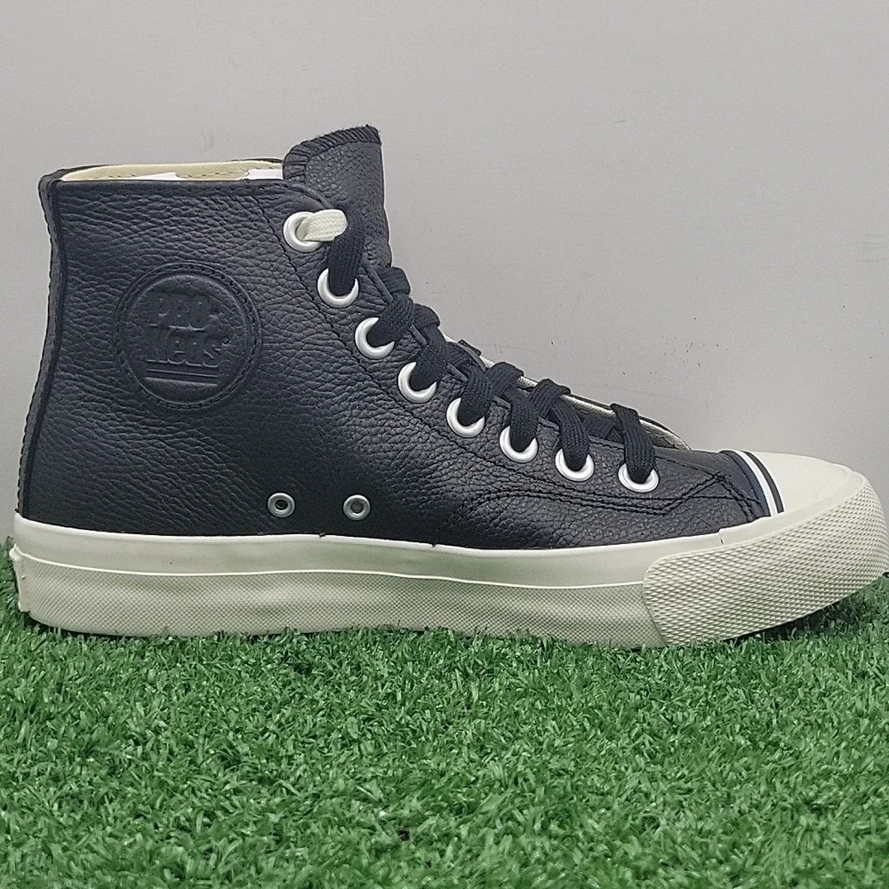 Pro Keds Royale Hi Shoes Men's 6 Medium High‎ Top Black Leather Sneakers w/ Box